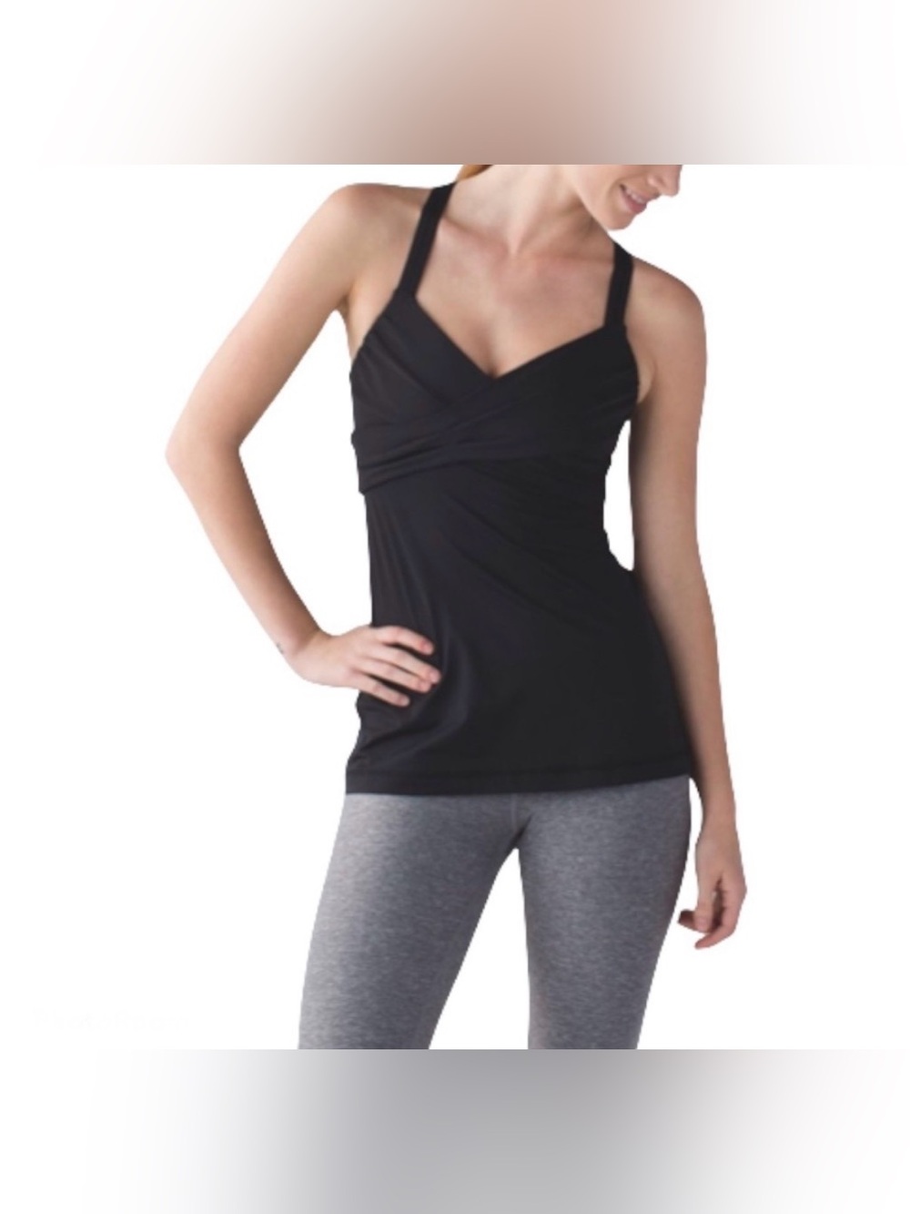 Lululemon Wrap It Up Black Twist-Front Tank Top